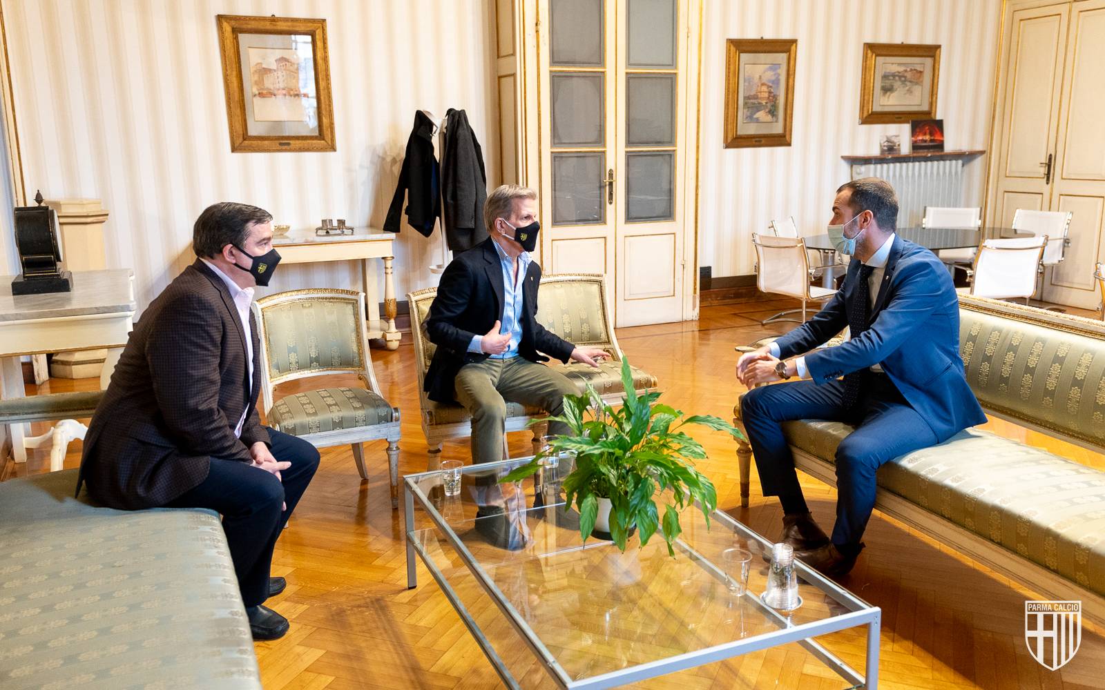 Il presidente del Parma Kyle Krause incontra il vice sindaco Marco Bosi