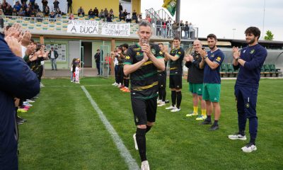 Cristian Altinier omaggiato prima di Colorno Cittadella Vis Modena 3 0 37a giornata Eccellenza 2022 2023