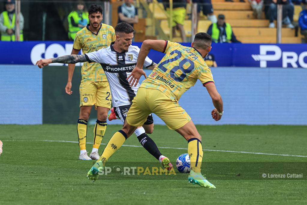 tiro vincente di Dennis Man in Parma Cagliari 2 1 34a giornata Serie B 2022 2023