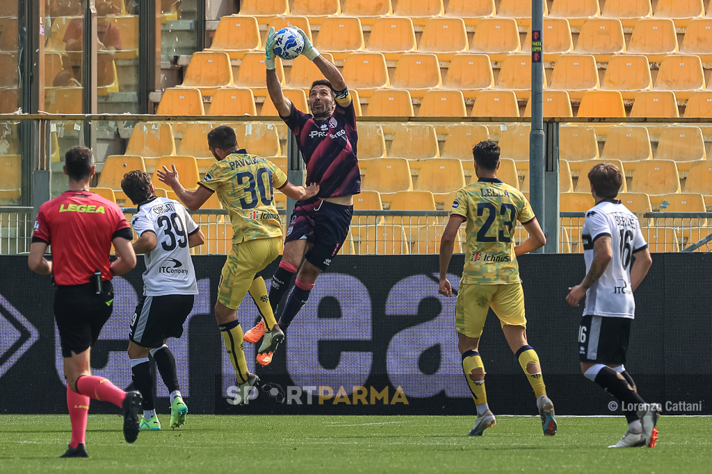 uscita alta in presa di Buffon in Parma Cagliari 2 1 34a giornata Serie B 2022 2023