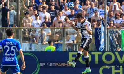 colpo di testa di Alessandro Circati in Parma Brescia 2 0 36a giornata Serie B 2022 2023