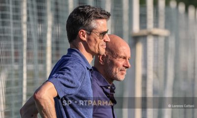 primo allenamento stagionale Parma Calcio a Collecchio 8 luglio 2023 Roel Vaeyens e Mauro Pederzoli