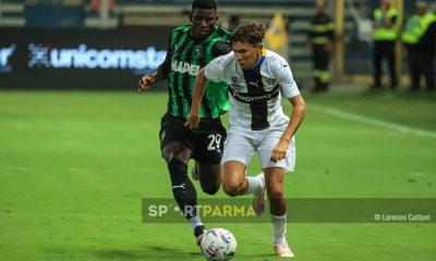 Parma Sassuolo 1 0 amichevole 2 agosto 2023 Mohamed Hanas Haj in azione contro Yeferson Paz